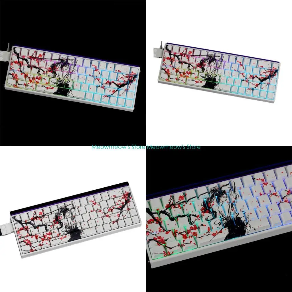 

W91A оригинальные колпачки для клавиш с профилем PBT, красители из сублимационного материала, колпачки с боковым принтом для 60%