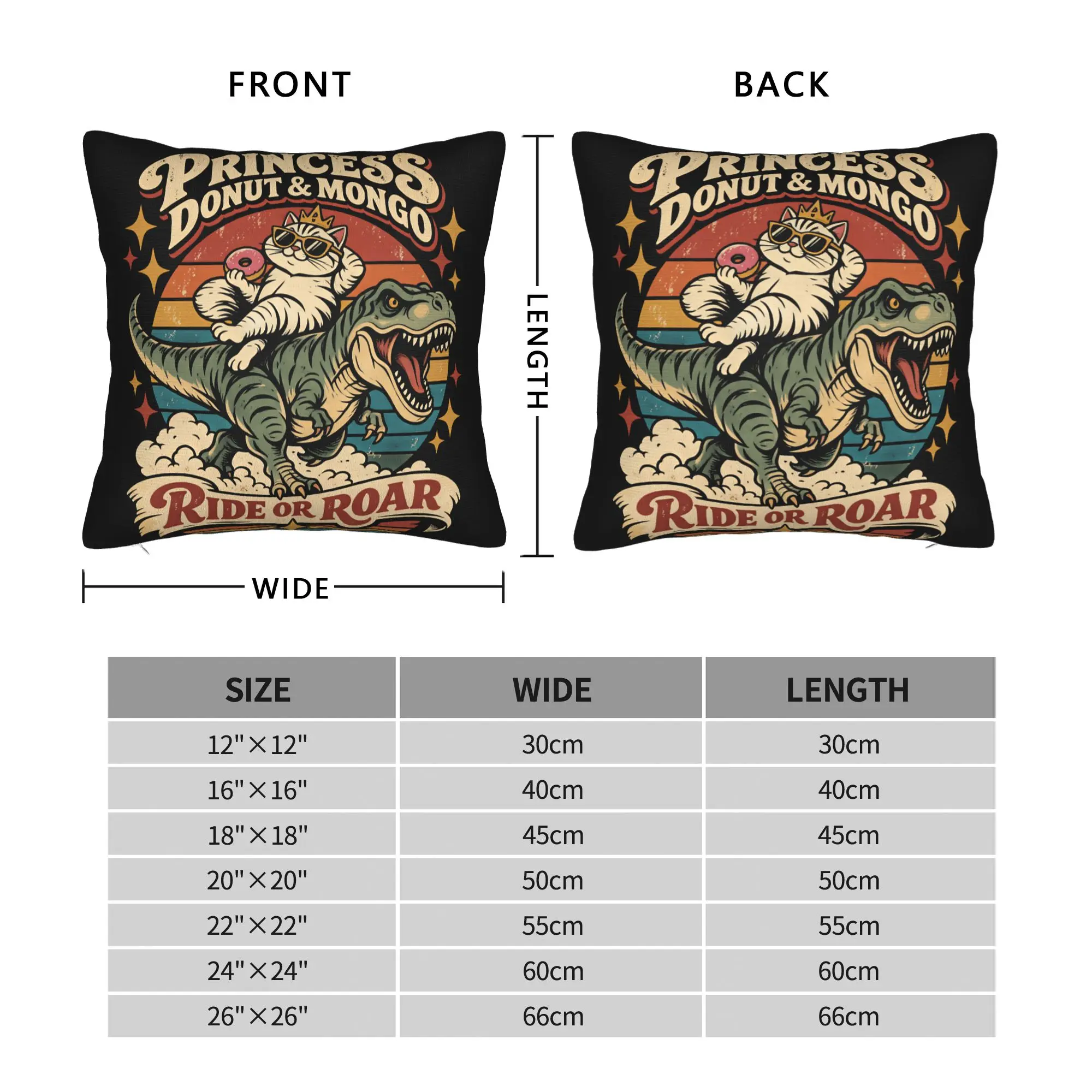 Dungeon Crawler Carl Princess Donut & Mongo Pillow Cover  Custom Cushion Cover Vintage Pillow Case For Couch Bed Living Room