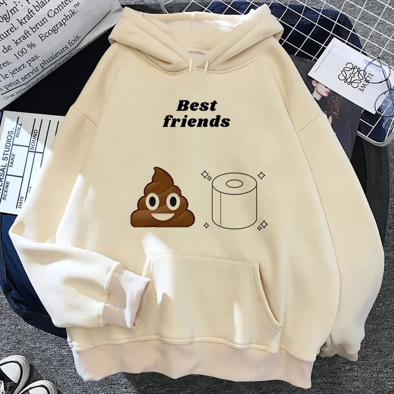 

Pou hoodie youthful trendy Japanese athleisure modern style graphic girl pullover sweatshirts modern style designer manga funny