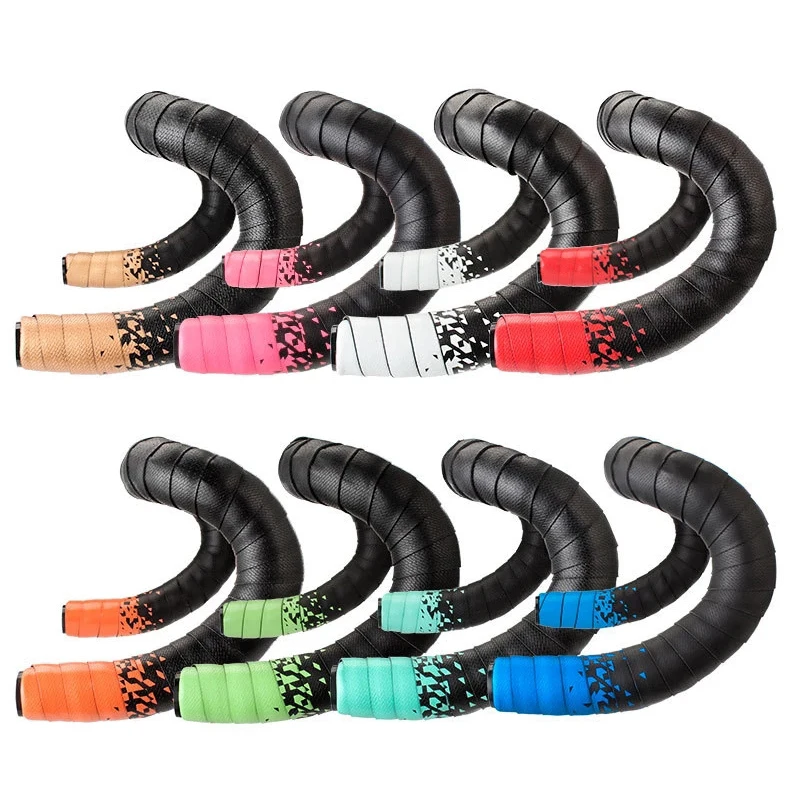 Chrysanthemum pattern Road Bike Bar Tape Gradient Color Handlebar Tapes EVA/PU Soft Anti-Vibration Wrap Tape Durable Bar Bartape