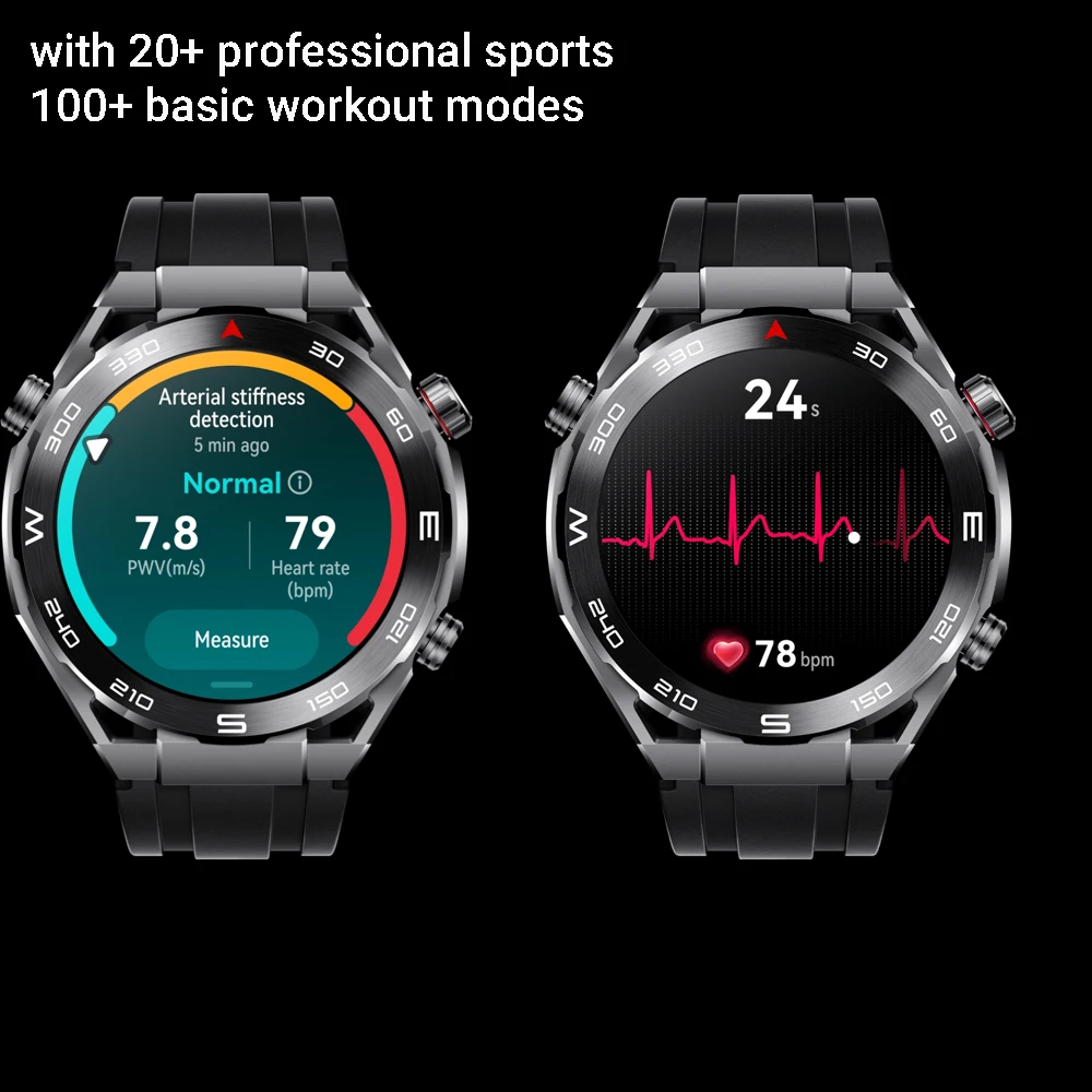 ساعة هواوي ألتيميت، ساعات ذكية للرجال، معدن سائل يعتمد على الزركونيوم، تحليل تخطيط القلب، iOS وAndroid، حتى 14 يومًا، الإصدار العالمي