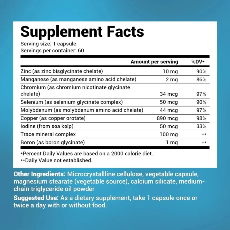 Trace Minerals Enhanced Complex - Contains Over 70 Minerals To Help Maintain Overall Health, Boost Energy, and Improve Endurance