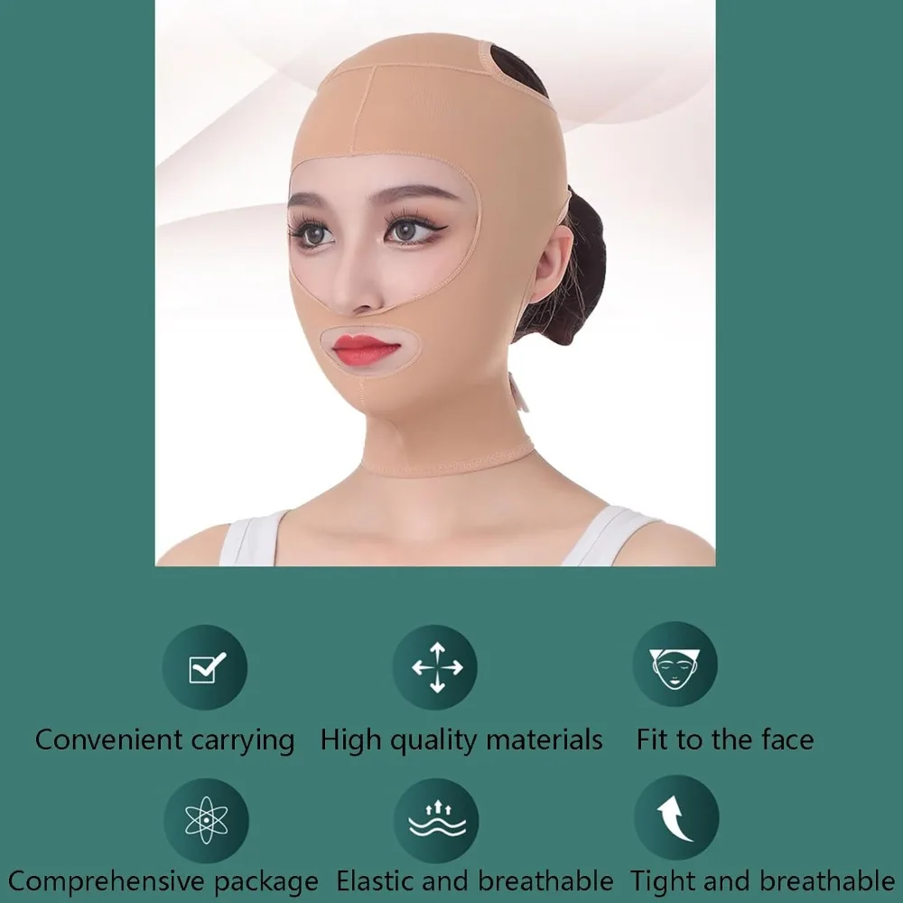 V Shaped Emagrecimento Máscara Facial, Apertando Máscara Da Pele, Ferramentas De Levantamento De Rugas, Cinto De Levantamento Do Queixo Duplo, Pescoço Fino Elevador, Prevenindo A Flacidez