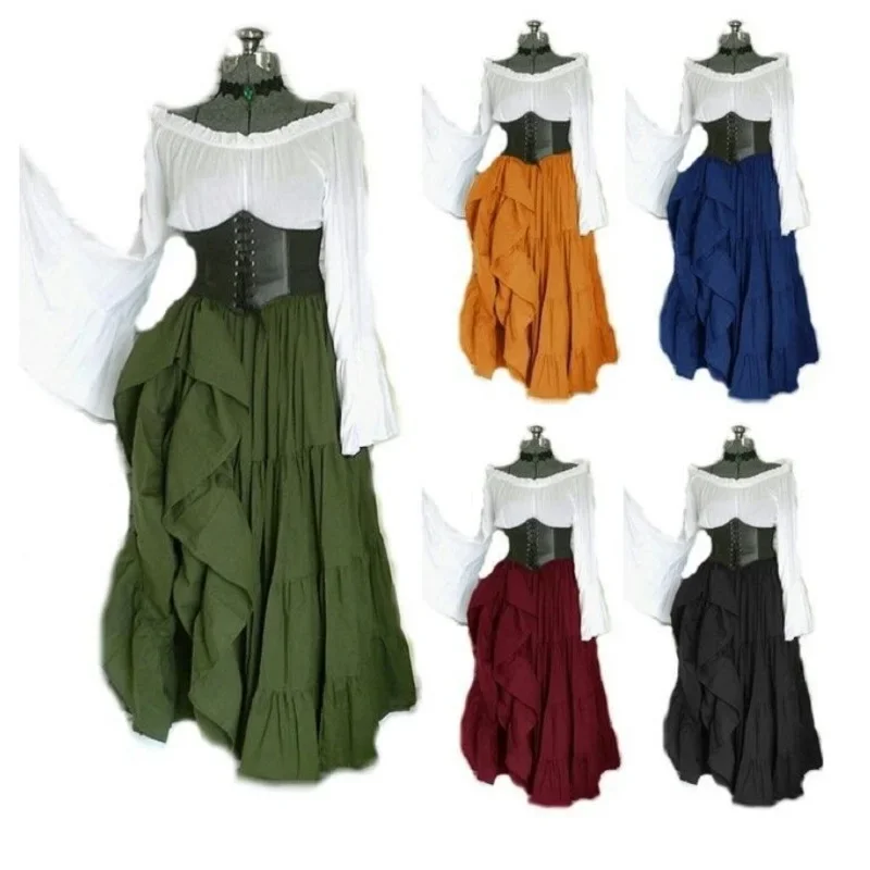 Robe rĂ©tro Ă manches longues pour femmes, vĂȘtements mĂ©diĂ©vaux, Style palais exquis, Noble, haut de gamme, vĂȘtements de princesse de haute qualitĂ©, nouvelle collection