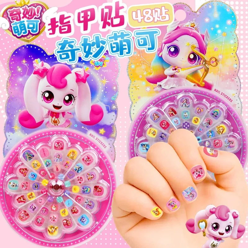 Teenieping Nail Stickers 48 Pcs Waterproof Non Toxic Cartoon Cute Pattern Manicure Decals For Diy Nail Art Decoration