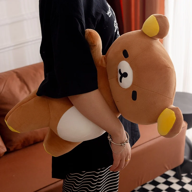 Leuke Rilakkuma Pluche Kussen Cartoon Dier Gevulde Pop Kuma Knuffels Kussen Kawaii Room Decor Speelgoed Auto Rugleuning Cadeau voor Kinderen