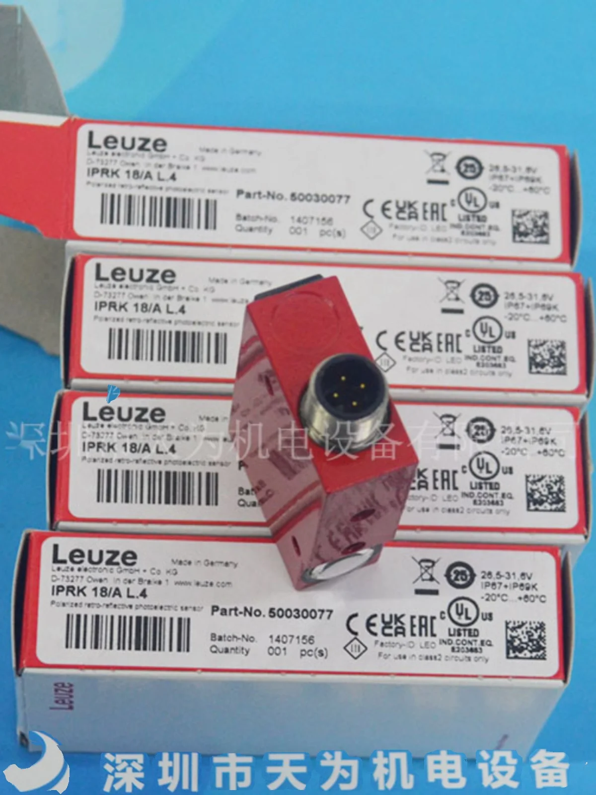 Original/LEUZE Germany LAUZE Photoelectric Switch IPRK 18/A L.4, PRK 18/24 DL.46