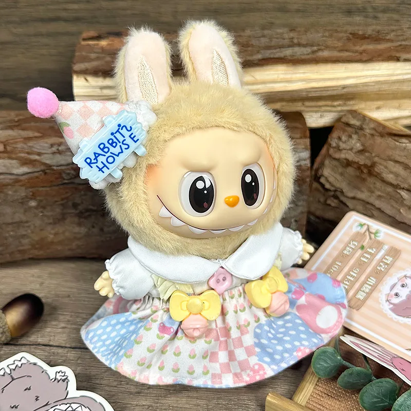 40 styles Labubu Doll Clothes Fashion Overalls Labubu Idol V1 V2 Dolls Clothing Accessories 15/17cm Plush Doll Universal
