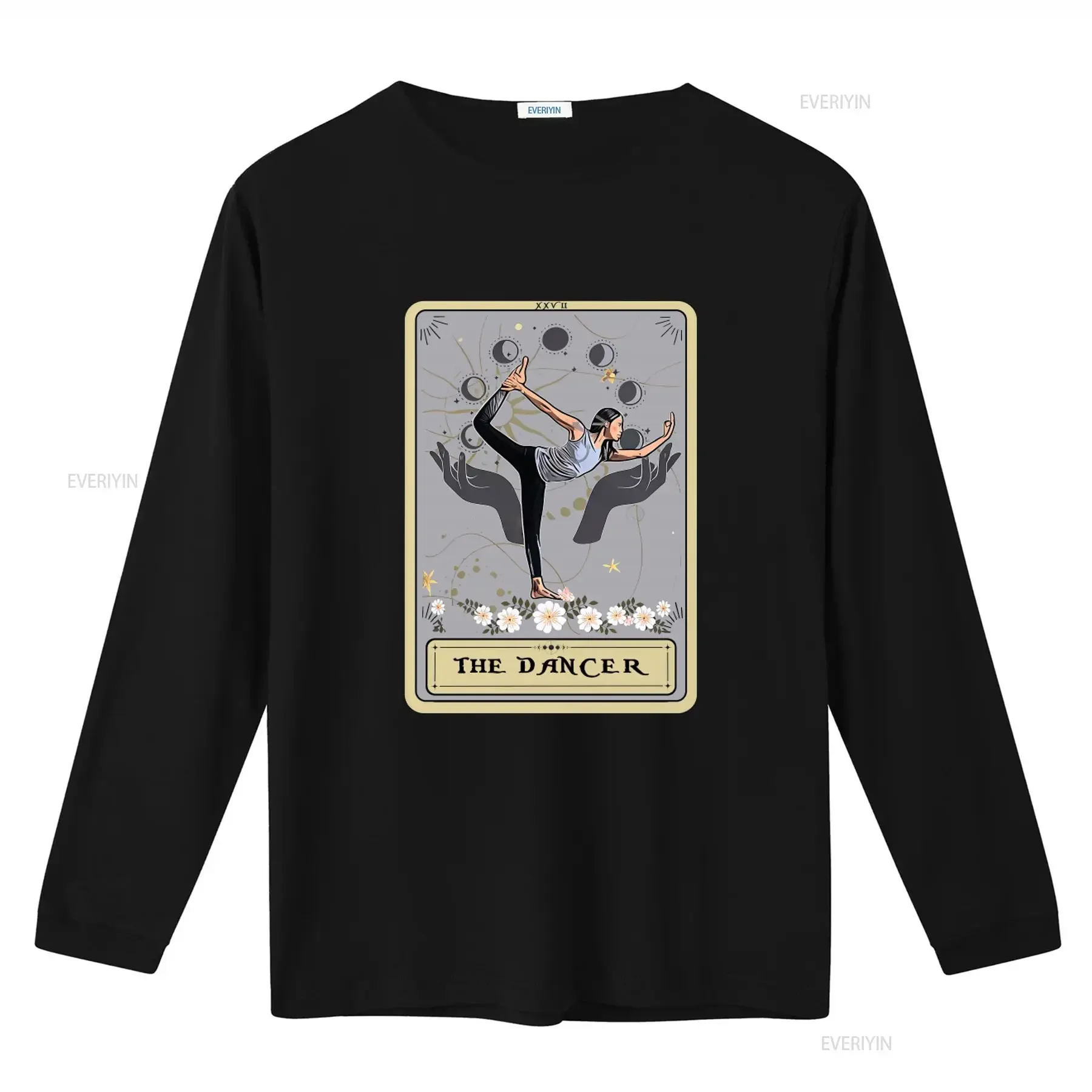 Yoga Pose T Shirt The Dancer Tarot Card Poses for Yogi Lover Unique Design Comfortable Cotton vintage Washed Slightly
