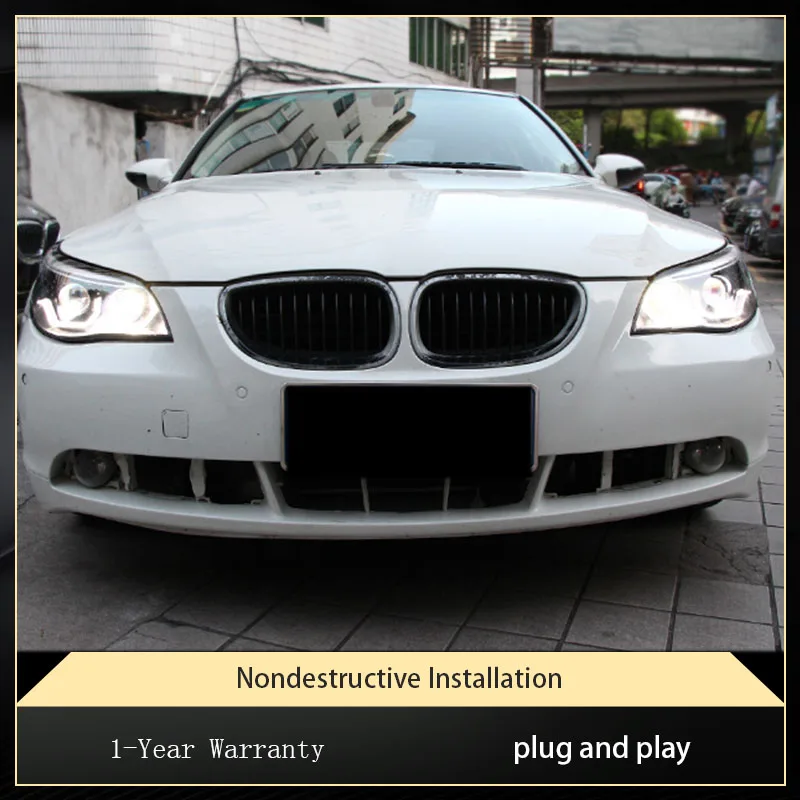 

Car Styling Head Light For BMW 5 Series E60 2004-2010 Front Lamp 520i 525i 523i 528i Turn Signal LED Headlight Tools Accessories