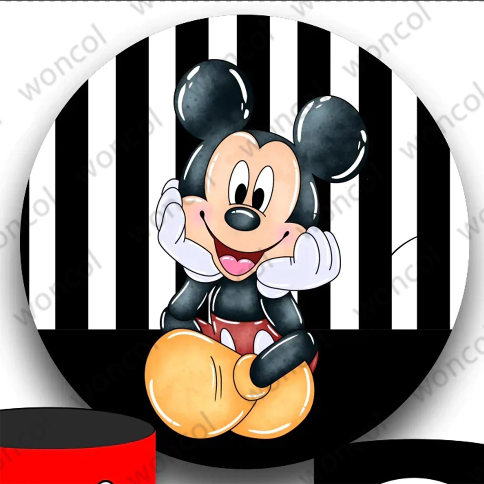 Disney topolino copertura rotonda sfondo di compleanno bambino compleanno Baby Shower cerchio coperchio cilindro Decor Photo Booth Prop