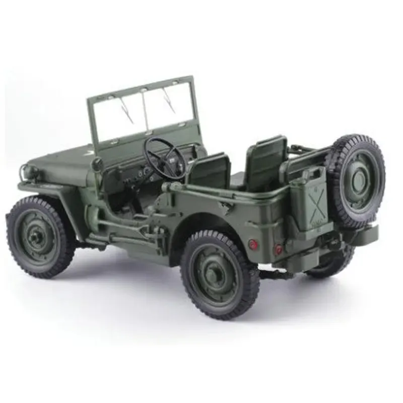 1/18 diecast carro brinquedo táticas militares liga modelo de carro capô aberto painéis para revelar motor com dispositivo suspensão crianças presente