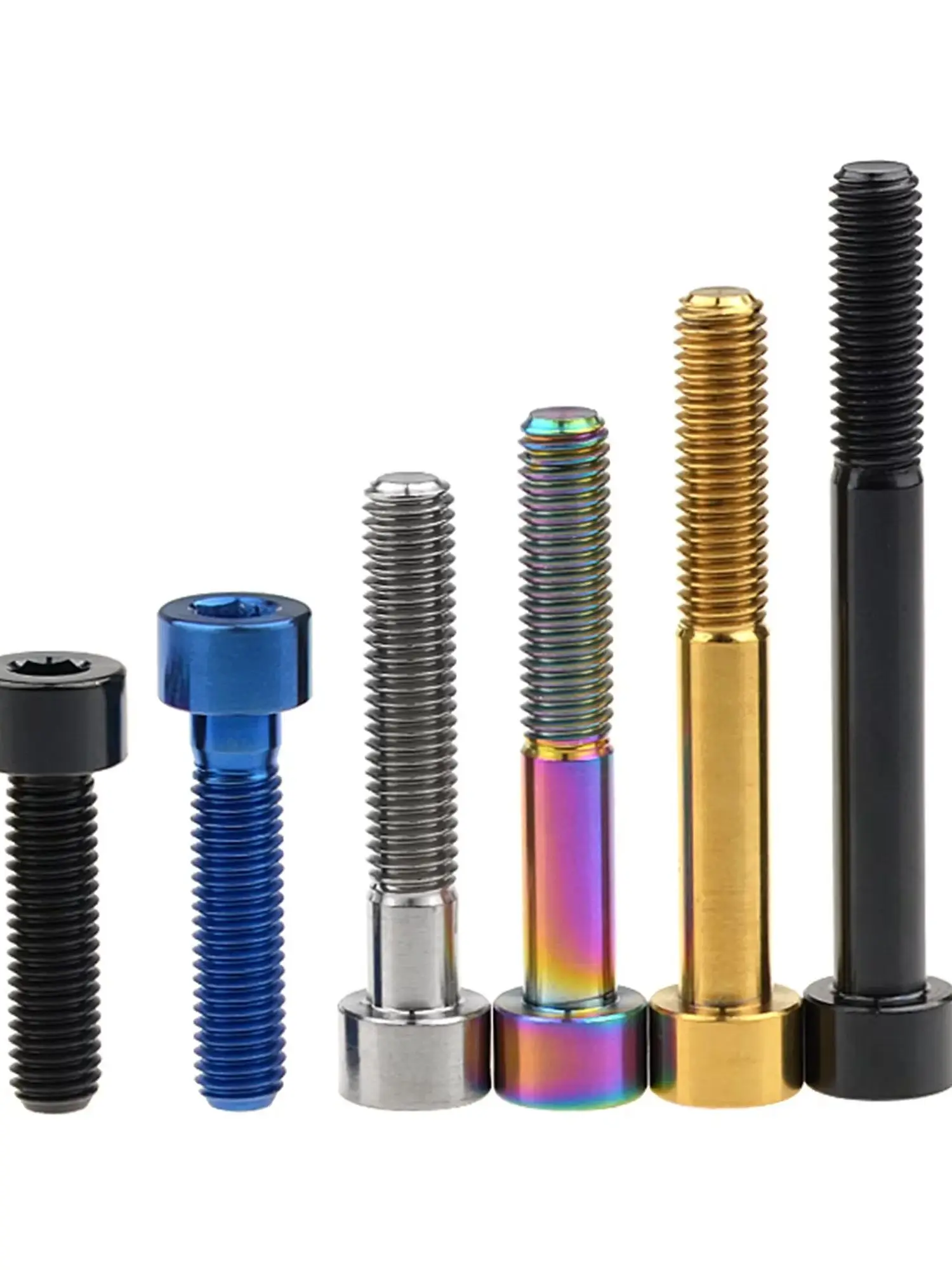 AliExpress Wanyifa Titanium Bolts M8 X15/20/25/30/35/40/45/50/60/70mm Allen Key Head Bolt Screws for Bicycle Motorcycle Car 4/10pcs