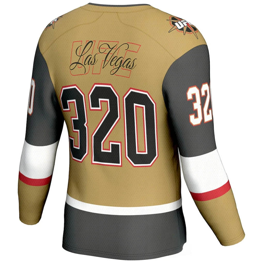 تي شيرت رجالي كبير الحجم بأكمام طويلة تي شيرت رجالي ProSphere أبيض UFC قتال ليلة فانكوفر هوكي جيرسي لخريف/شتاء 2025