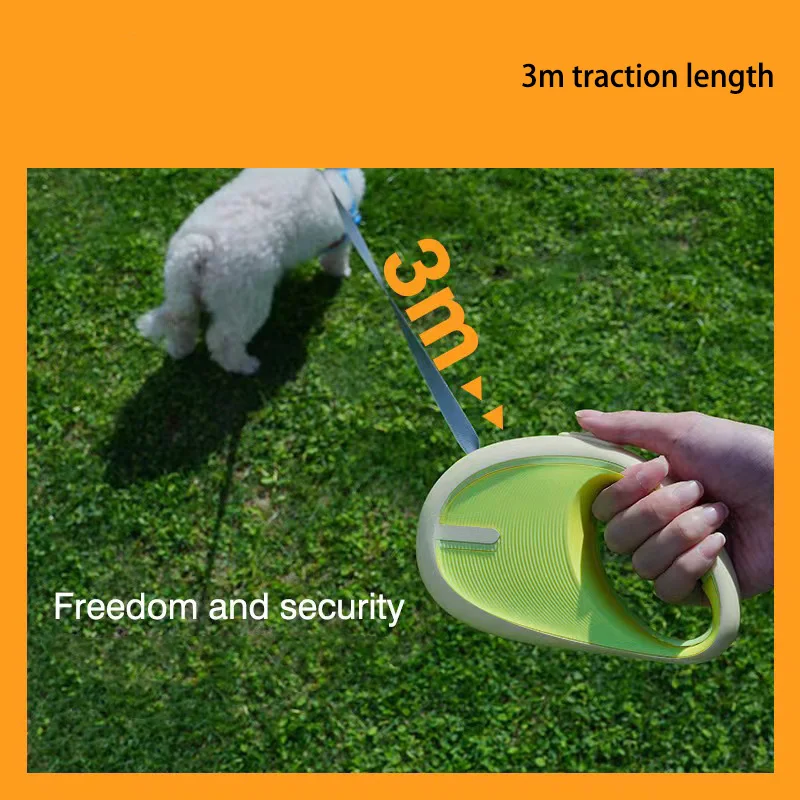 3 meter dog leash Durable automatic retractable leash for extended pet walking and running pet supplies