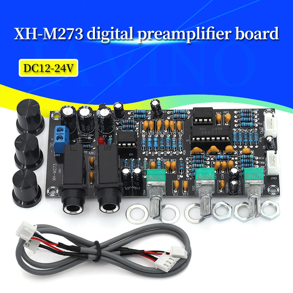 Javino 1-10Pcs PT2399 Digital Microphone Amplifier Board Reverberation Karaoke Reverb Amplifier NE5532 Pre-Amplifier Tone Board