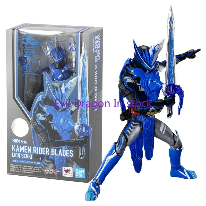 

Bandai Genuine Kamen Rider Anime Figure S.H.Figuarts Blades Lion Senki Collection Model Anime Action Figure Toys for Children