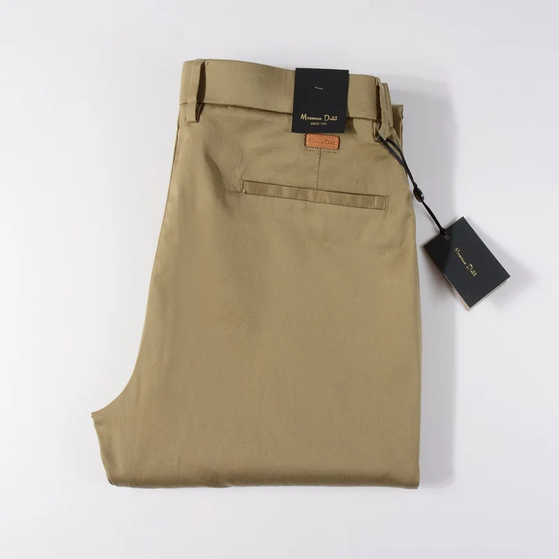 Pantalones de algodón con tecnología de seda de hielo 2024 para hombre, ropa fina, cómoda, transpirable, de tubo recto, de negocios, de verano