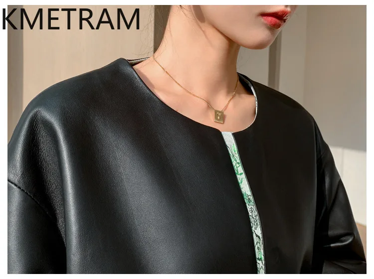 Damska kurtka ze 100% prawdziwej owczej skóry, czarna, dwustronna, skórzana, nowa kolekcja odzieży wierzchniej na jesień 2025, chaquetas.