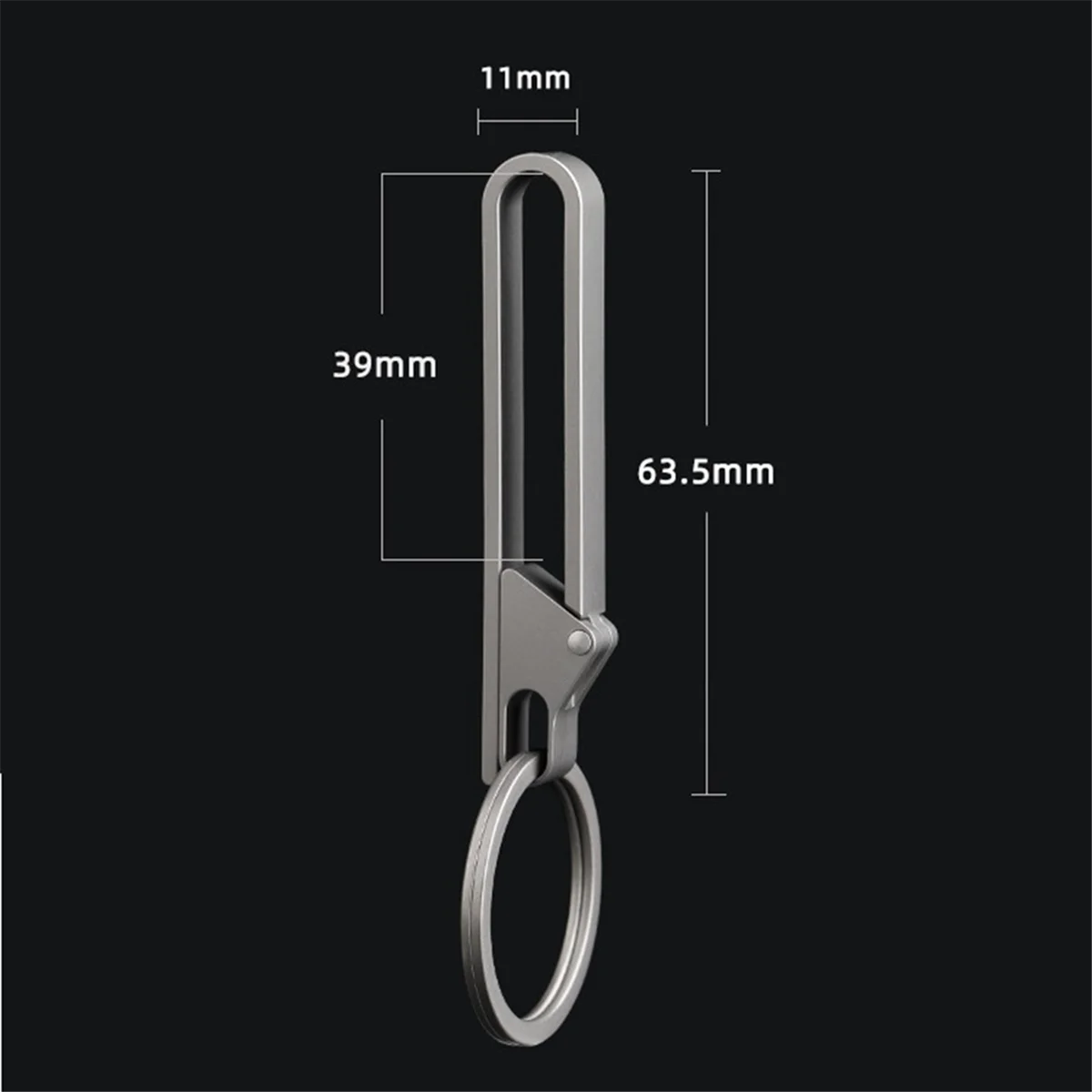 Keychain Pocket Clip Titanium Key Holder with Detachable Keyring for Men and Women Outdoor Portable Tool