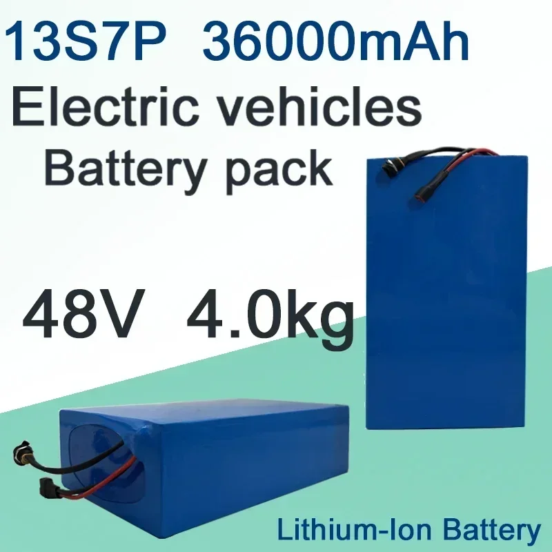 Air  transportation 13S7P 100% Original Lithium-ion Battery 48V 36Ah 750W 1000W 54.6V Charger Suitable for Bicycles,  20A BMS