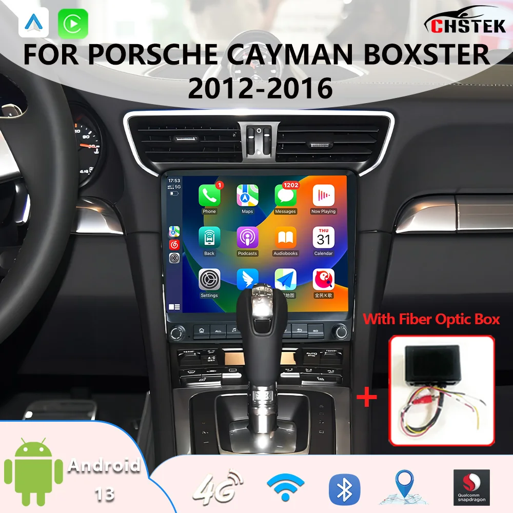 

Автомобильное радио CHSTEK Carplay для Porsche Cayman 911 Boxster 997 718 918 981 2012-2016, навигация, Bluetooth, WIFI, 4G, GPS, мультимедиа
