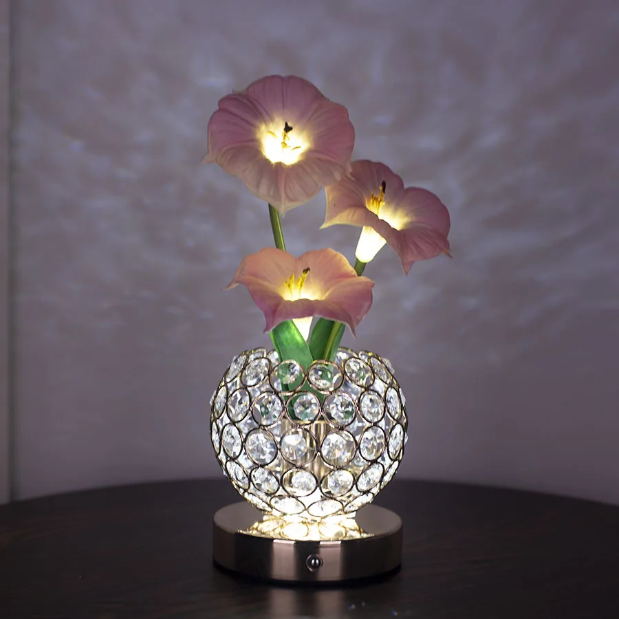 New Morning Glory Romantic Night Light Dormitory Decoration Girls' Table Lamp Ambient Light Ornament Bedroom Bedside Lamp