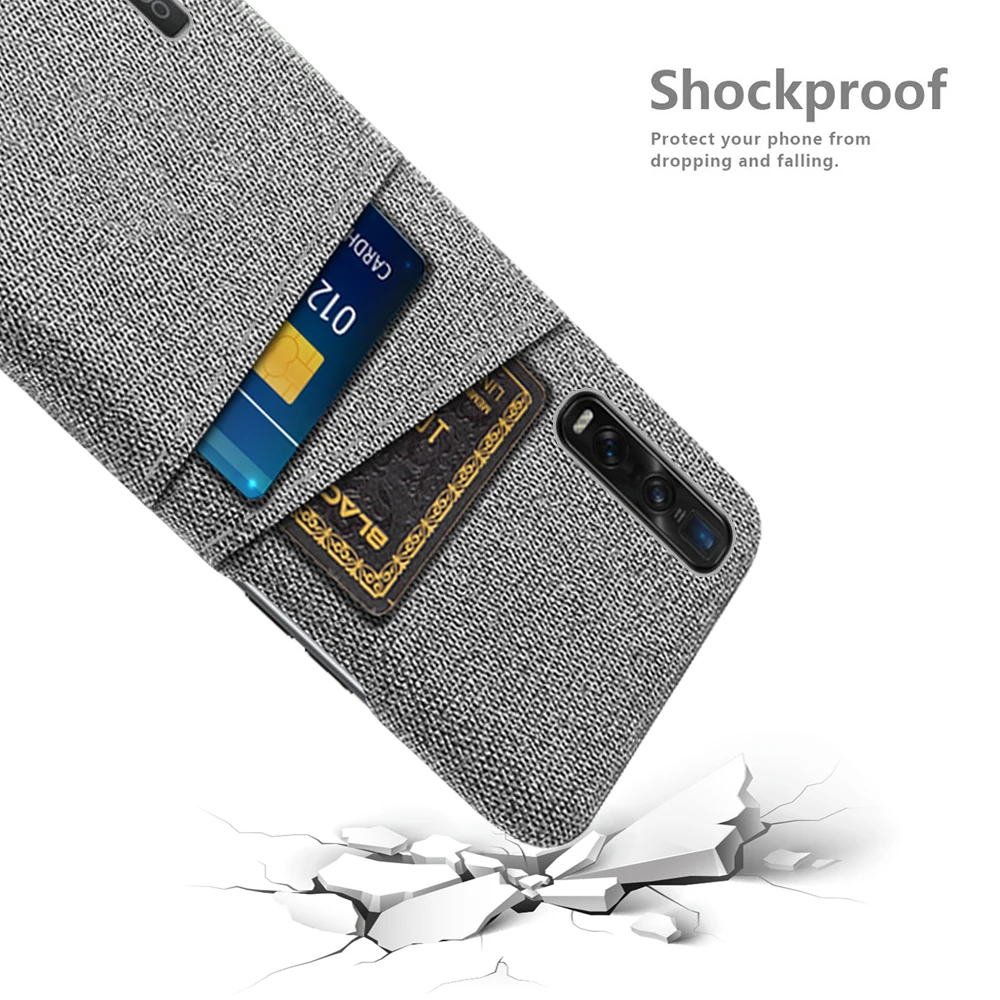 For OPPO Find X2 Pro Case Luxury Fabric Dual Card Phone Cover For OPPO Find X2 Neo Lite X2 Pro x2pro Funda Capa Coque