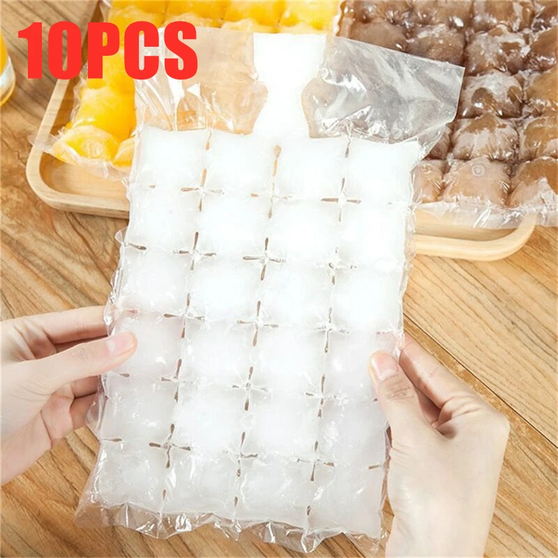 10pcs/pack Ice Mold Bags Disposable Ice-Making Bags Freezing Maker Ice Cube Bag Self-Seal Ice-making For Summer DIY Drinking