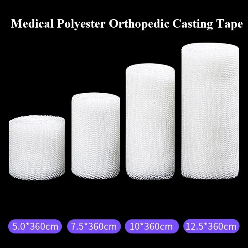 5 Rolls 5/7.5/10/15x360cm Fiberglass Polyester Orthopedic Casting Tape High Polymer Replace Gypsum Fracture Fixation Bandage