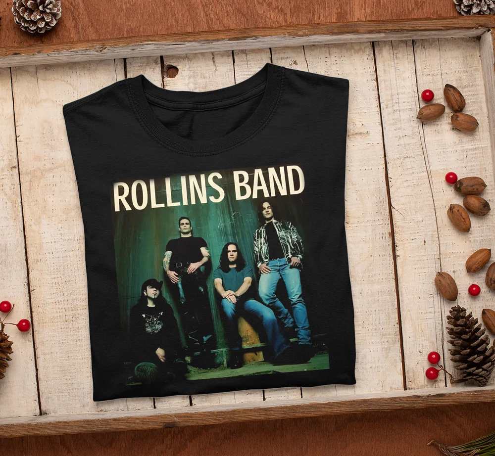 New ROLLINS BAND Shirt 2001 Cotton All size Black Shirt Gift Fans Band Member