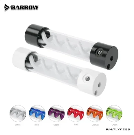 Barrow TLYK-255 colorful  T cylinder water reservoir water cooling tank, come with UV / white lighting