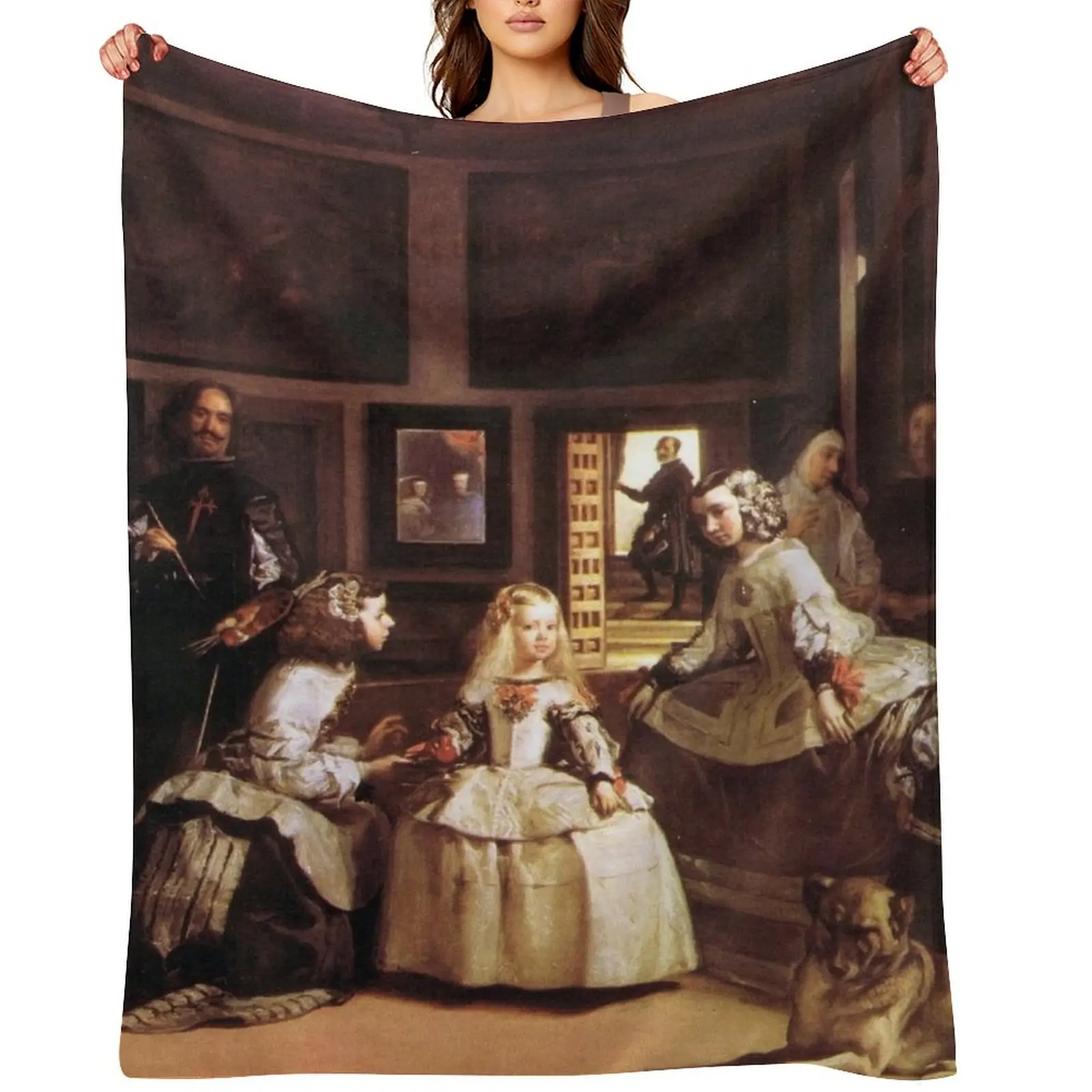 

Las Meninas by Diego Velazquez Throw Blanket cosplay anime Sofa Quilt Decorative Sofa Decorative Beds Blankets