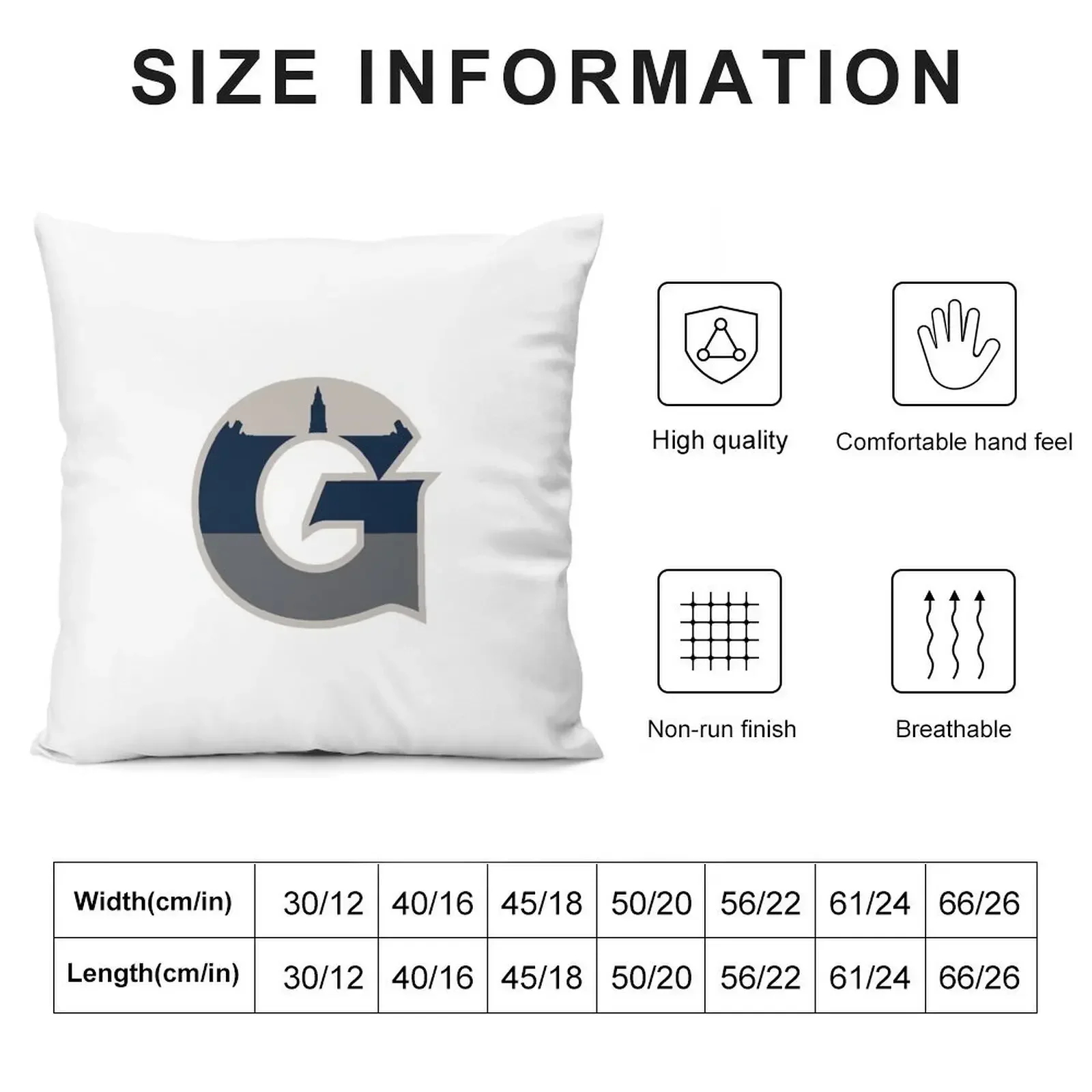 Healy Hall Georgetown Logo Throw Pillow Decorative pillow case christmas pillowcases Decorative Cushion autumn pillowcase pillow