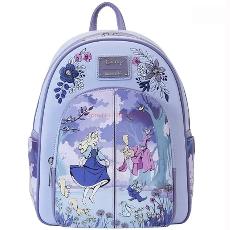 

Loungefly Disney Sleeping Beauty 65th Anniversary Floral Scene Double Strap Shoulder Bag Student Backpack Children's Backpack