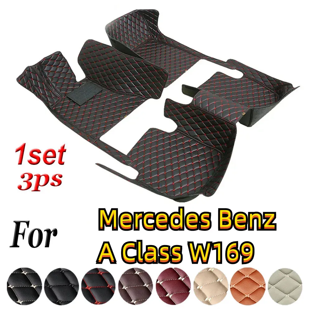 

Custom Car Floor Mat for Mercedes Benz A Class W169 2009-2012 W176 W177 Leather Luxury Carpet Liner Waterproof Anti-Slip