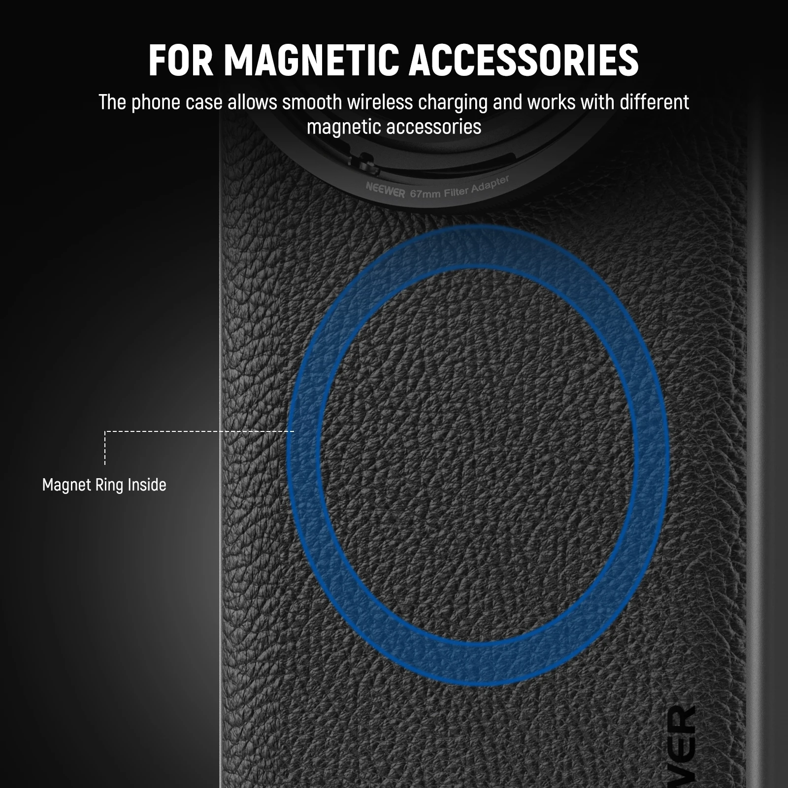 Neewer 14 capa protetora ultra com carregamento sem fio, montagens de lente de 17 mm e adaptador de filtro de 67 mm, TPU + PC para Xiaomi 14 Ultra