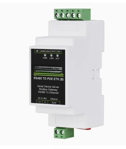 

RS485 к RJ45 Ethernet POE TCP/IP к модулю последовательного порта Шлюз Modbus промышленного класса
