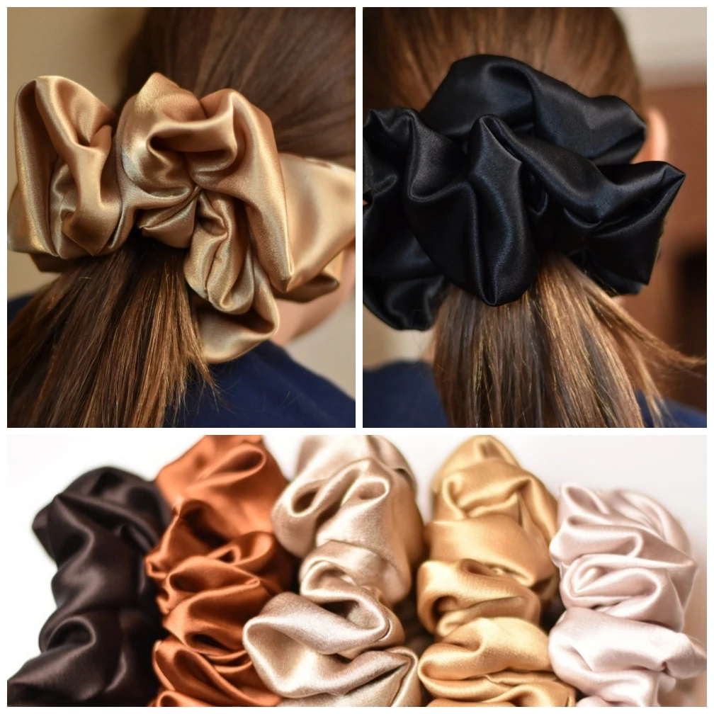 7 Inch Jumbo Oversized Scrunchies Bow Huge Big Rubber Hair Ties Elastic Hair Bands Girs Ponytail Holder Women Hair Accessories