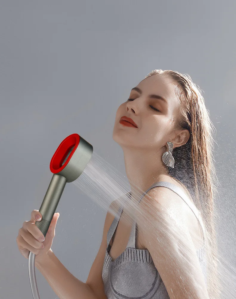 

Shower fragrance shower head with carbon fiber filter element and Dyson style filtering fragrance, skin care shower head