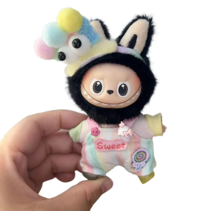 ملابس Labubu الجيل الرابع الملونة الجديدة الأكثر مبيعًا، ملابس لطيفة للغاية مع شخصية إكسسوارات الرأس #5
