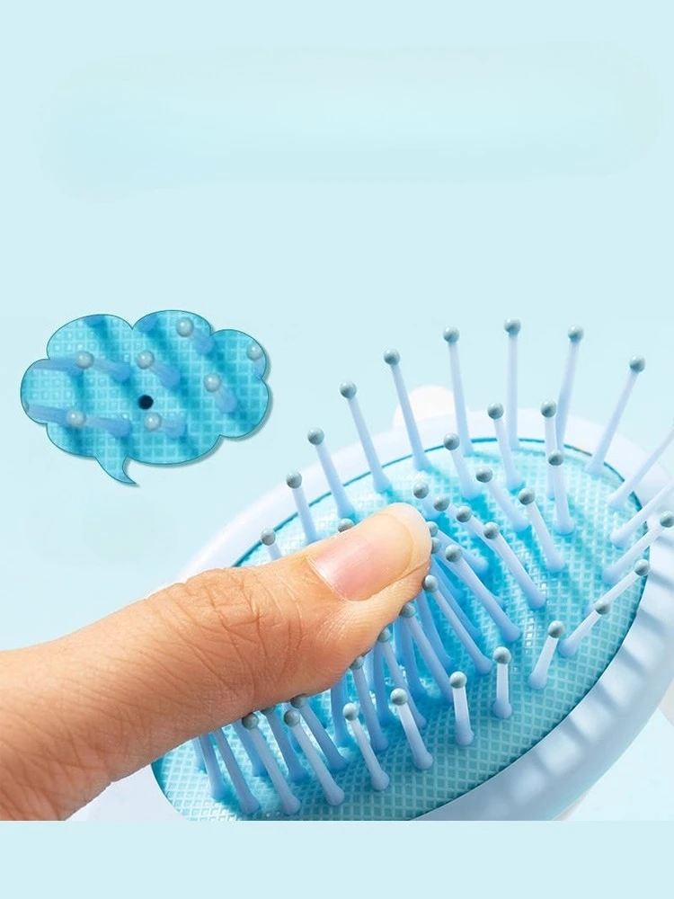 مشط تدليك وسادة هوائية من مينيسو، صغير ومحمول، زغب الشعر أثناء رعاية فروة الرأس، مساعد عملي ولطيف للعناية بالشعر