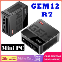 AOOSTAR GEM12 R7 Mini PC AMD Ryzen 7 8845HS 8 Core Up to 5.1GHz 32GB DDR5 RAM 1TB PCle 4.0 SSD,  4K 120Hz Four Screen Display