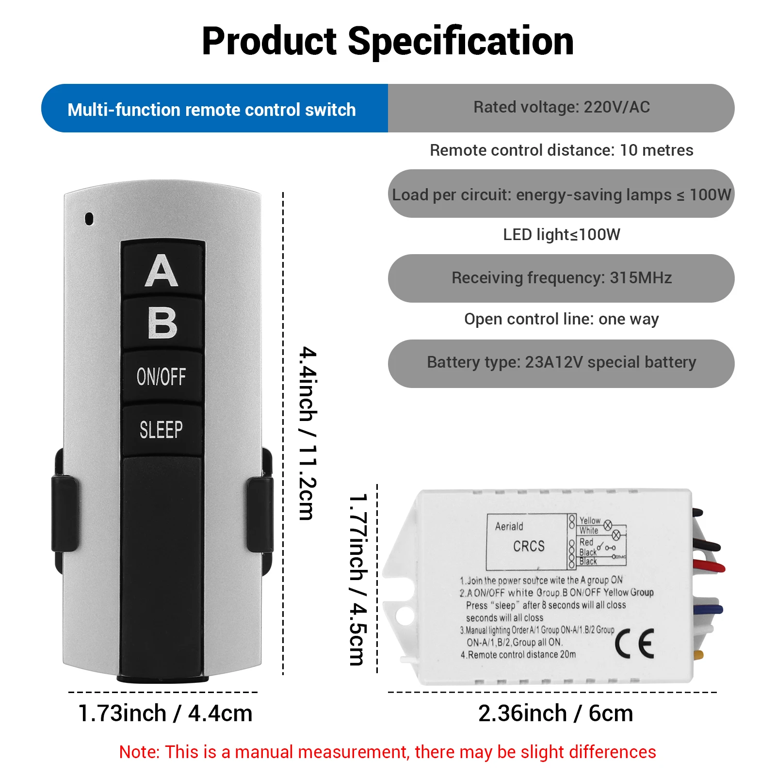 1/2/3 Channel Wireless Digital Remote Control Switch NO/OFF for Lamp Light Receiver Transmitter Drop Ship