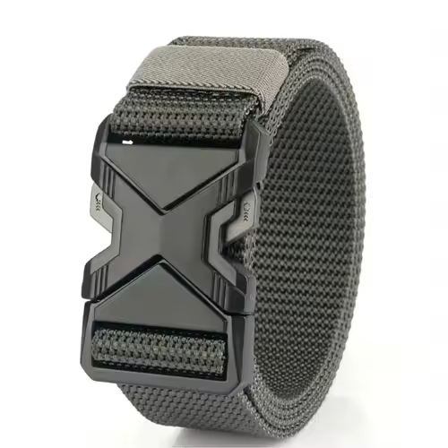 Red Ears Plastic buckle tactical belt men's multifunctional military fan canvas belt outdoor faux nylon training waist belt - Image 15