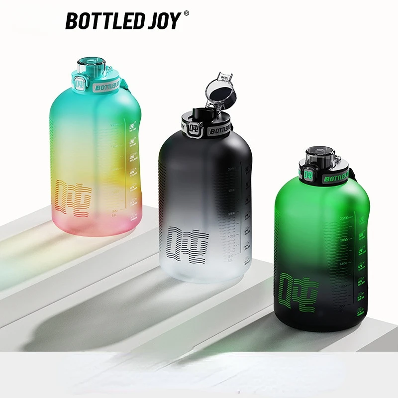 

Ton Bottled Joy Big Water Bottle Wang Yibo High Color Value Gradient Colorful Sports Water Cup in Summer Kawaii Water Bottle