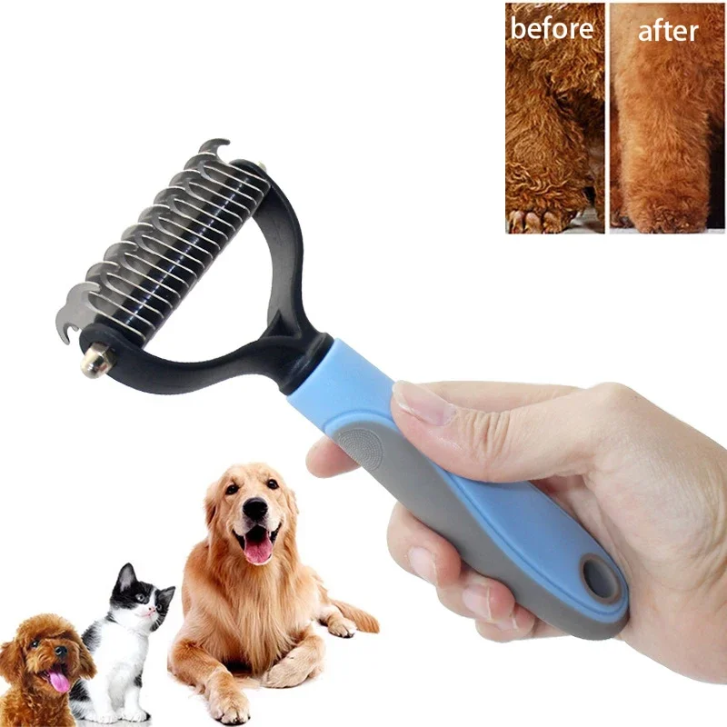 Pet Cat Hair Removal Comb Brush Dog Grooming Shedding Tools Puppy Hair Shedding Trimmer Pet  Trimming Dematting Deshedd Combs