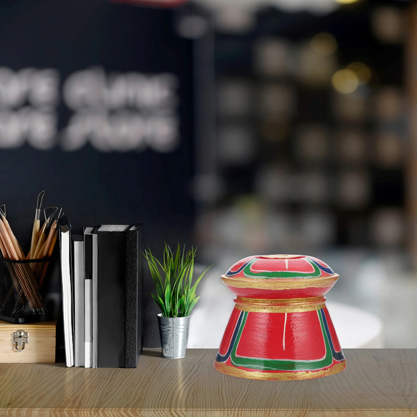 

Religious Wealth Flag Base Nepalese Style Buddhist Decoration Resin Base Wide Range Uses Temples Homes Fine Texture