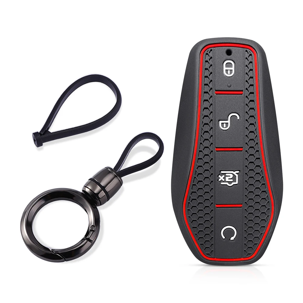 For BYD Dolphin Seal Sedan Song Plus Qin Tang Atto 3 E2 2021 2022 2023 2024 Sealion 6 Car Key Case Cover Key Holder Keychain