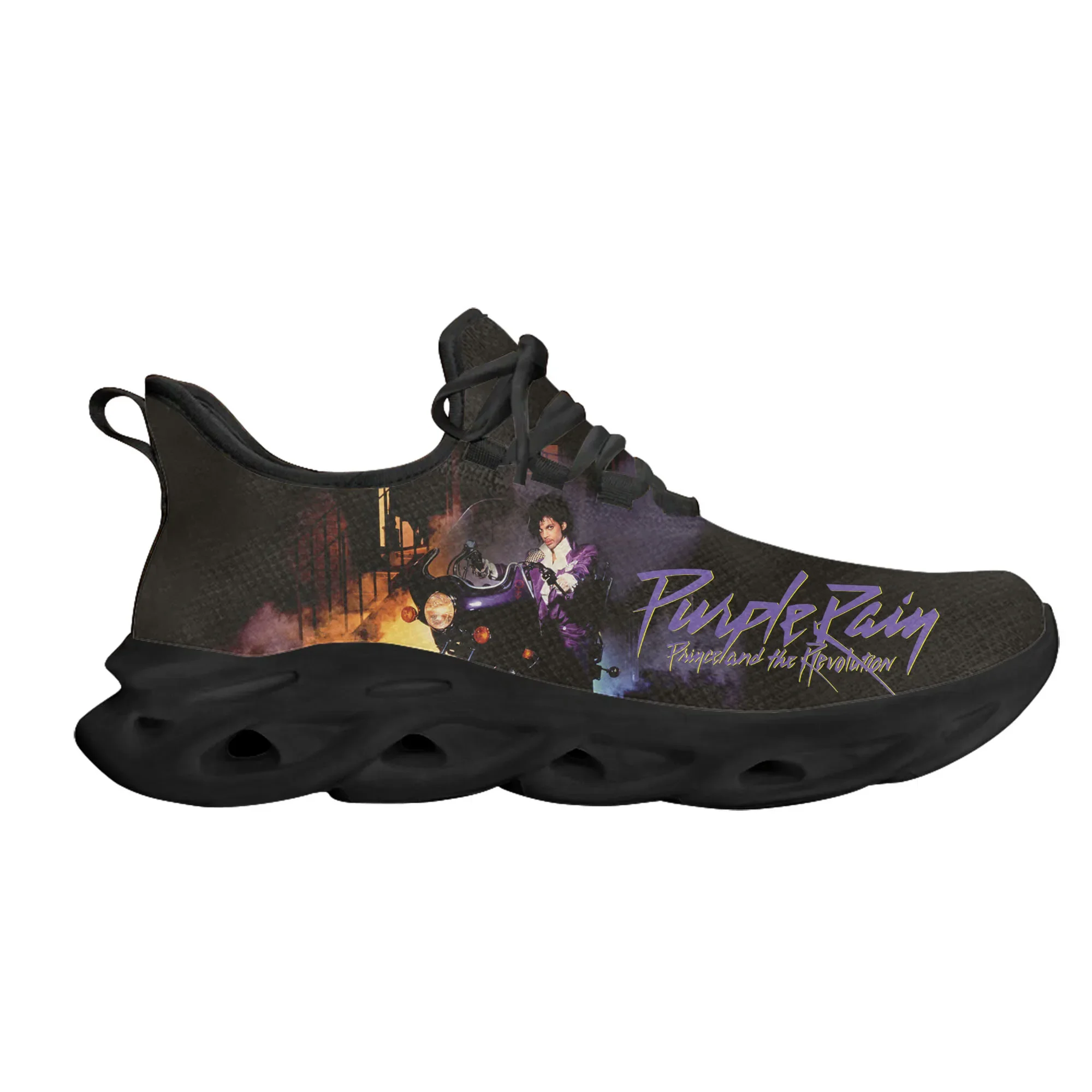Prince Rogers Nelson Purple Rain Flats Sneakers Mens Womens Sports Running Shoes High Quality DIY Sneaker Customized Shoe